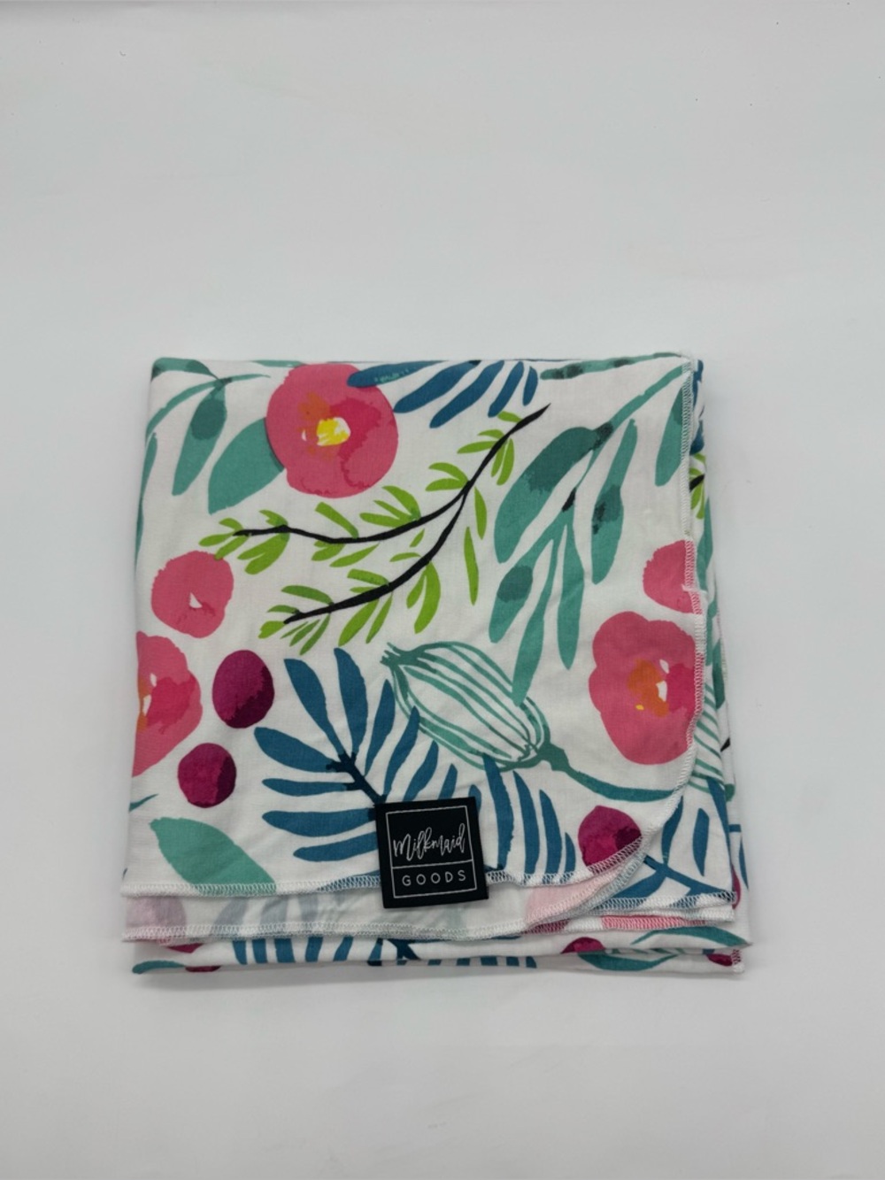 Milkmaid Goods Bamboo Swaddle Blanket in Floral Design